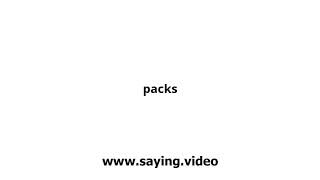 How to say packs in English