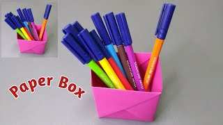 How To make Paper Box | Easy Origami Paper Box | diy Paper Craft | Sadia's Craft World