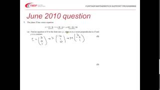 FMSP Revision Video: Edexcel FP3 -Vectors and Matrices