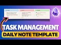 Daily Note Template For Task Management in Obsidian