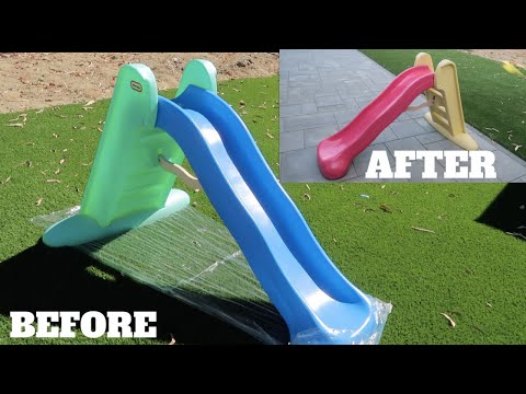 How do you make a plastic slide slippery again?