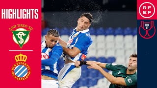 Resumen | Copa del Rey | San Tirso SD 0–4 RCD Espanyol | Primera eliminatoria