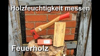 Holzfeuchtigkeit beim Feuerholz messen