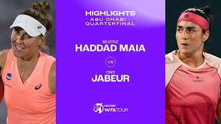 Beatriz Haddad Maia vs. Ons Jabeur | 2024 Abu Dhabi Quarterfinal | WTA Match Highlights