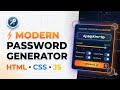 Password Generator With Html and Css and Js #html #css #javascript #password 