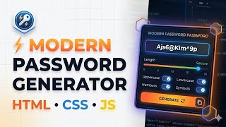 Password Generator With Html and Css and Js #html #css #javascript #password
