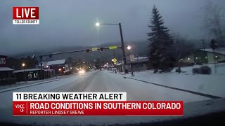 Live look at icy road conditions in southwestern Colorado