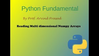 Python, Reading Multidimensional Arrays in Numpy