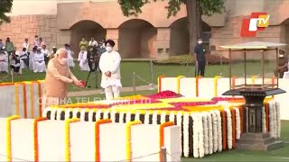 PM Narendra Modi Pays Floral Tribute To Mahatma Gandhi At Raj Ghat
