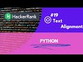 HackerRank Text Alignment problem solution in Python || hackerrank problem || #hackerrank