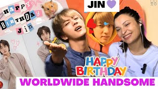 JIN being HYUNG, the MOTHER, and WORLDLY BEAUTIFUL from BTS - Happy birthday 🎈 REACTION