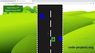 Car Racing Game in JavaScript with source code | Source Code & Projects