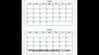 Printable blank calendars