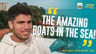 Carlos Alcaraz Discusses Boats, Nadal & Season So Far | 2024 Rolex Monte Carlo Masters