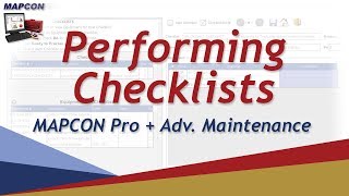 Performing Checklists -MAPCON CMMS