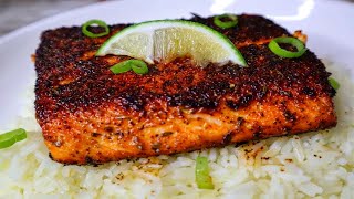 How to make CRISPY SKIN Salmon Perfectly Every Time| Cajun Blackened Salmon Recipe
