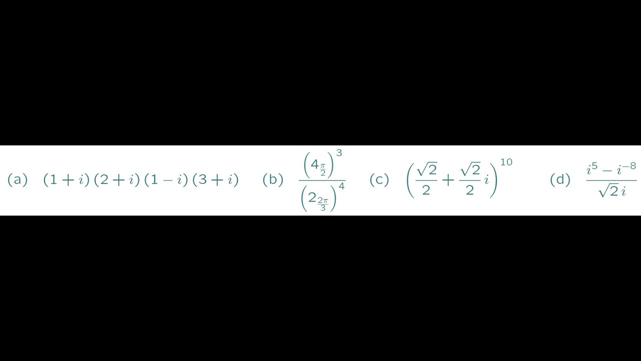 Potencia Entera De Un Número Complejo. Fórmula De De Moivre 03 - YouTube