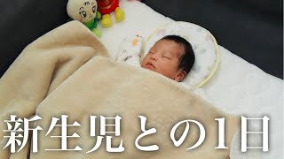 【新生児の1日密着】里帰りなし／2人目育児／寝不足／混合育児