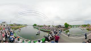 松江城山稲荷神社式年神幸祭 ホーランエンヤ2019 還御祭:櫂伝馬踊奉納 360度動画