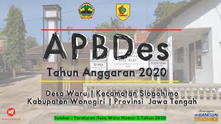 Desa Waru - Informasi Publik || Videografis APBDes Tahun Anggaran 2020