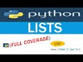 Tutorial 8 : Lists in Python.