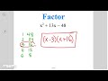 algebra 7 5 factoring x^2 bx c