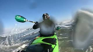 First Sea Kayak Surf of 2025 - Jan 13, 2025 - Sterling Progression  Kayak \u0026 AquaBound Whiskey Paddle