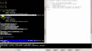 vim-ipython demo #2 (vim-ipython 'shell')