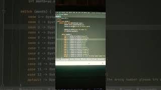 print month's name using switch case in java.