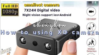 How Using XD mini camera small camera