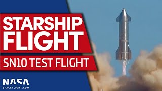 Full Replay: Starship SN10 Flight Test, Landing, and Post-Flight BOOM!