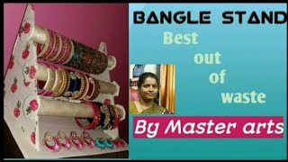 How to make Bangle Stand at home with waste Shoebox | Best out of waste | DIY Jewellery Organizer