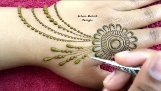 New Simple And Stylish Jewellry Mehndi Design Arham Mehndi Designs