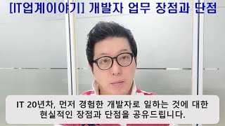 [IT업계이야기] 개발자의 장단점 (IT 20년차 경험자가 본, 개발자로 일하는 것에 대한 장단점을 공유드립니다.)