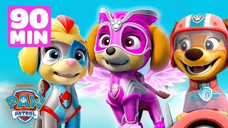 PAW Patrol Mighty Pups to the Rescue! w/ Skye & Liberty | 90 Minute Compilation | Shimmer and Shine