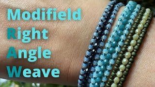 Easy Crystal Bracelet with Modified Right angle Weave