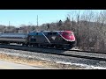 amtrak 151 with ge phase vii locomotive 174 in the town of bedford