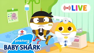 [LIVE🔴] My Stomach Has a Boo-Boo! | Baby Shark Doctor | Kids' Song & Story | Baby Shark Official