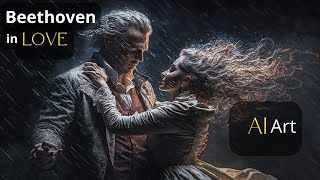 Beethoven Romance | Thunder & Rain sounds | Dark Academia