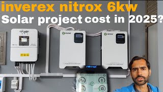 Inverex Nitrox 6kw solar project with Ziewnic lithium battery cost 2025