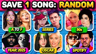 Save One Song: RANDOM Rules #10, Newer Challenging Rules, 6 Songs quiz | Music Quiz