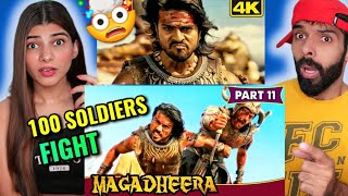Magadheera | 100 Soldiers Fight Scene | Reaction | Ram Charan, Kajal Agarwal Movie