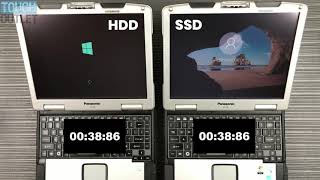 Panasonic Toughbook CF-30: Traditional Hard Drive (HDD) vs. Solid State Drive (SSD) speed comparison