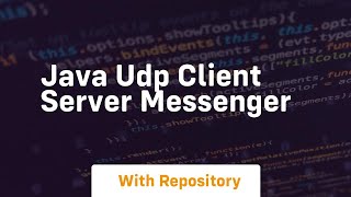 Java udp client server messenger