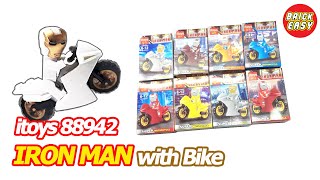 LEGO IRON MAN with BIKE | itoys 88942 | Unofficial lego BRICK EASY