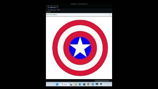 Draw captain America shield using turtle #python#drawing #shorts #short #code #programming #coding