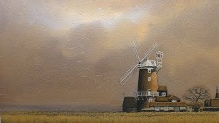Watercolour Painting Techniques, Pen and Wash, Cley Windmill, Rowland Hilder Style