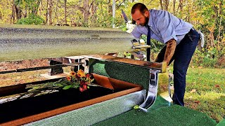 The Sealing & Lowering Of A Burial Vault