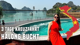 Kreuzfahrt in der berühmten Halong Bucht in Vietnam - 😱 3 Tage umringt von atemberaubenden Felsen