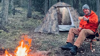 Escape the Chill: My Unforgettable Solo Overnight Hot Tent Experience in the Fall! Part 2